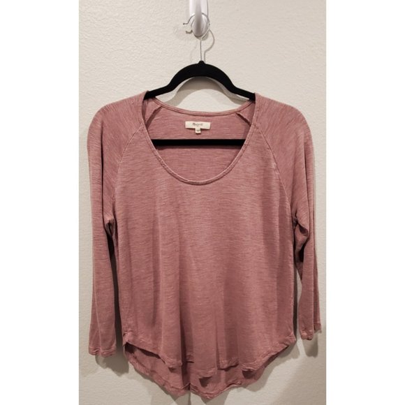 Madewell Tops - MADEWELL Pink Long Sleeve TShirt